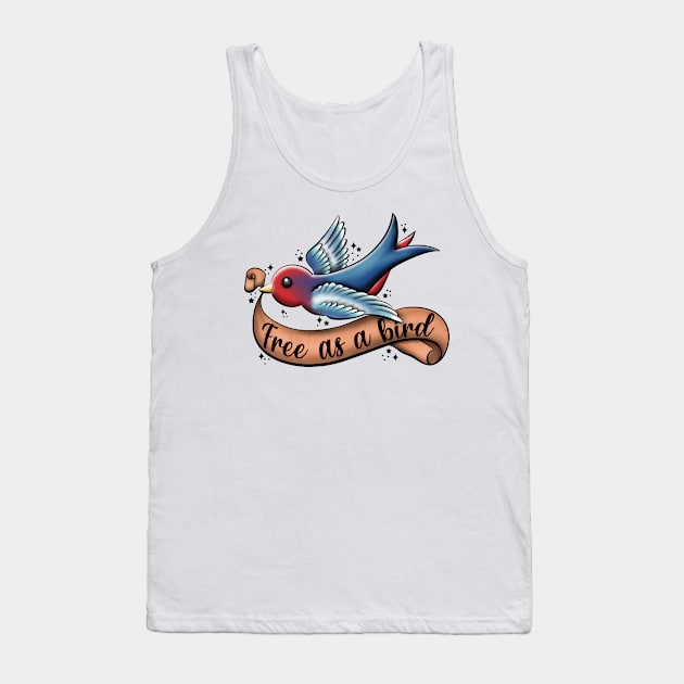 Free as a bird Tank Top by Manxcraft